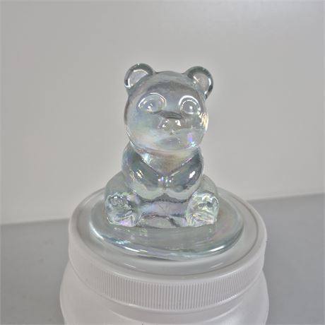 Vtg. Iridescent Clear Teddy Bear