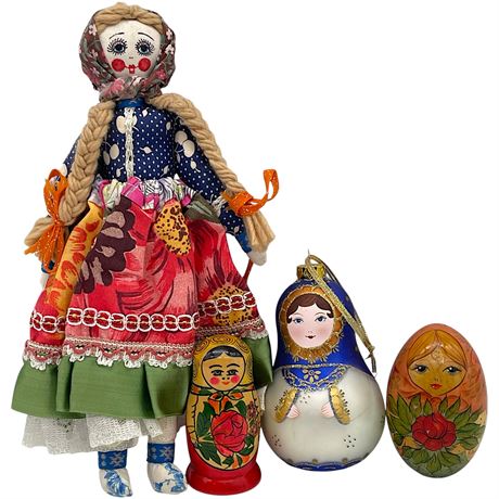 Vtg Russian Handmade Collectables