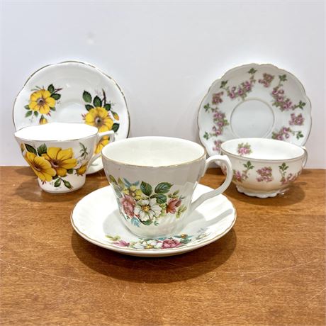 Teacups and Saucers - Aynsley, M.Z. Australia, and England Bone China