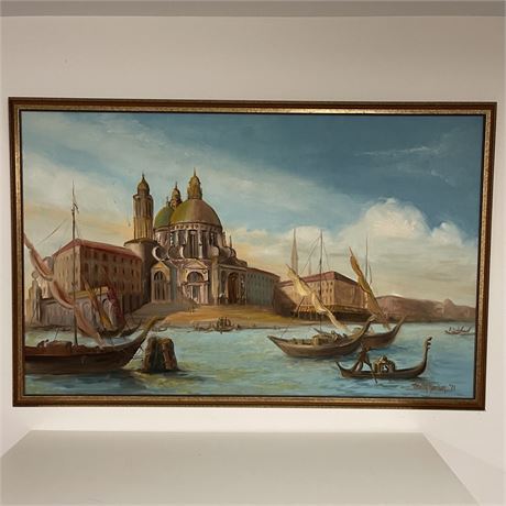 Santa Maria Della Salute Painting by Timothy Harrison '71 - Signed