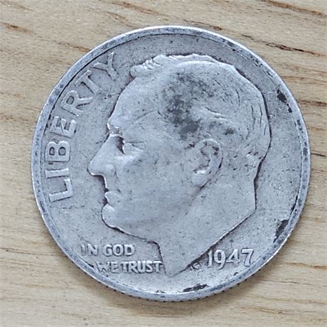 1947 S  Roosevelt Dime 90% Silver