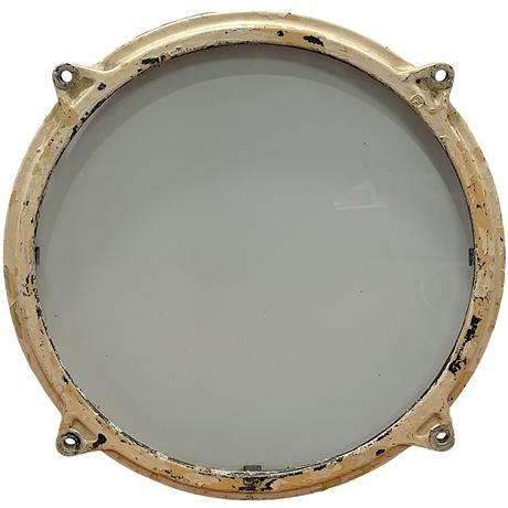 Vtg Painted Metal Nautical Porthole Window