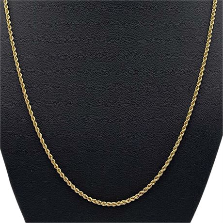 14K Yellow Gold Rope Chain
