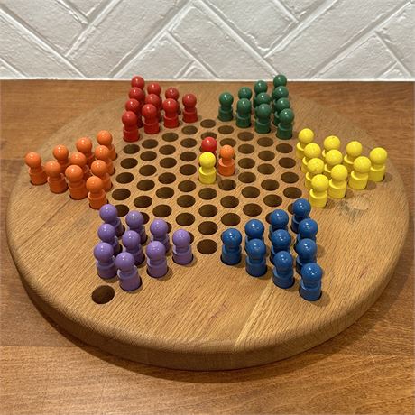 Vintage 1979 Knock on Wood Chinese Checkers Set