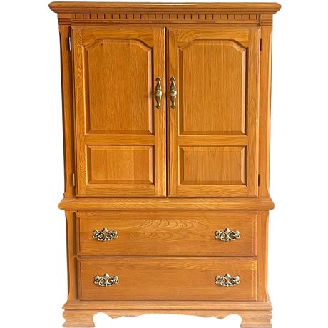 Vaughan-Bassett Oak Armoire / Media Cabinet