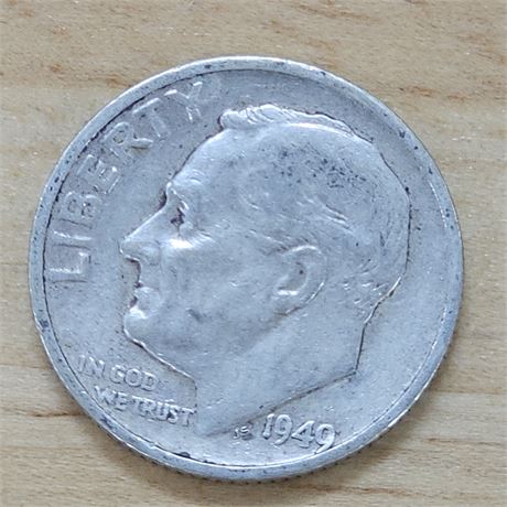 1949 S  Roosevelt Dime Silver