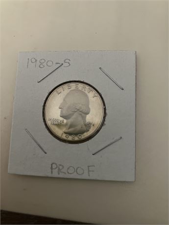 1980-S Washington Quarte proof condition.
