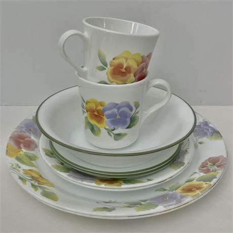 Setting for 2 Corelle Corning Ware Summer Blush Dinnerware (Only One Bowl)