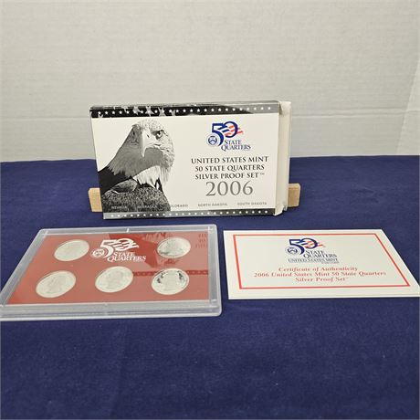 2006 Silver Proof State Quarter Set in Original Packaging~Uncirculated w/COA