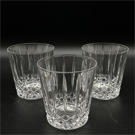 Set of 3 Wedgwood Cut Crystal Whisky Glasses