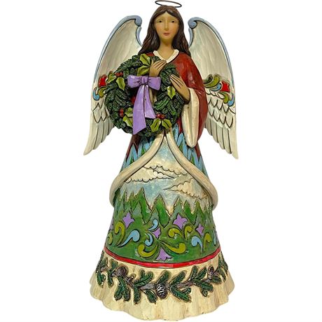 Jim Shore Heartwood Creek "Christmas Joy is Evergreen" Angel Figurine