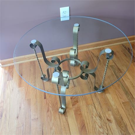Glass Table Top End Table