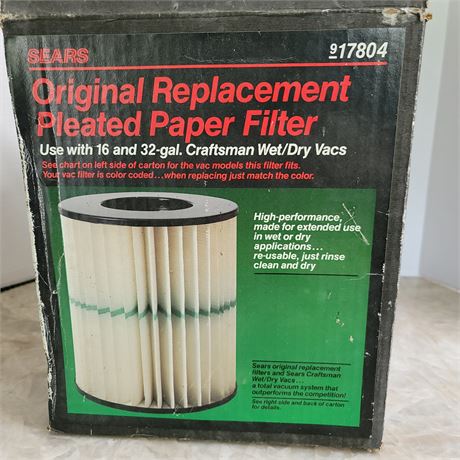 sears wet dry vac filter