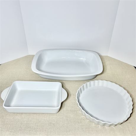 White Ceramic Coordinated Baking Dishes