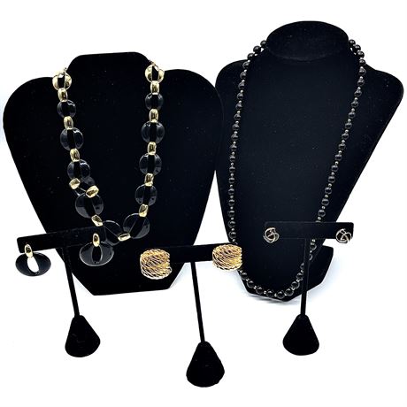 Black & Gold Toned Costume Jewelry