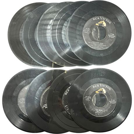 (9) Elvis Presley 45 RPM Records