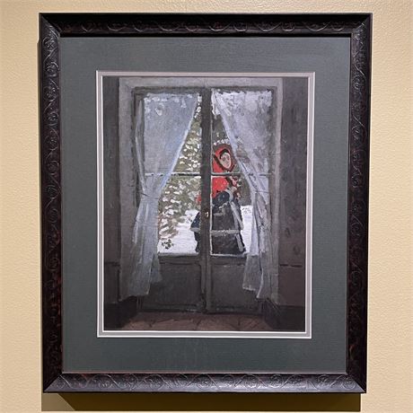 Claude Monet "The Red Kerchief" Framed Art Print