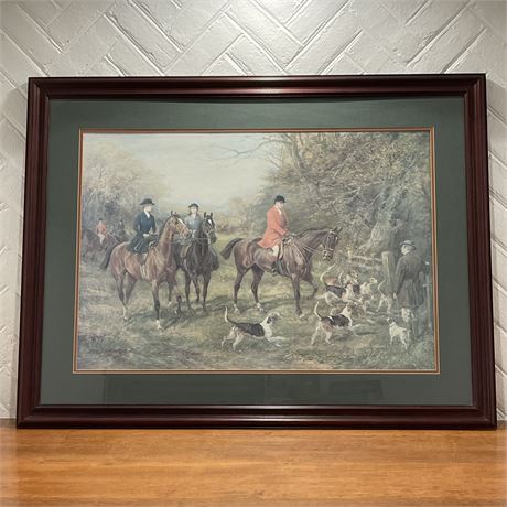 Signed Heywood Hardy English Hunting Scene Framed Print