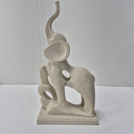 Composite Stone Modern Sculpted Elephant