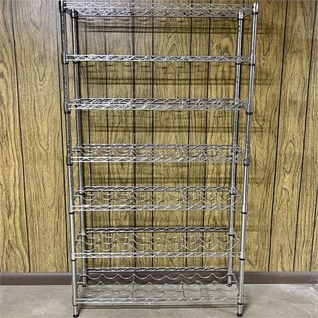 Metal 7-Shelf Wine Rack
