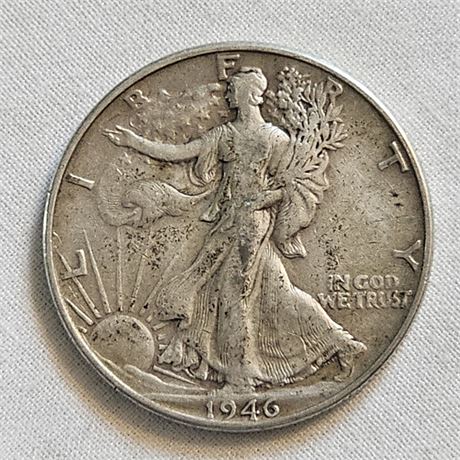 1946 Walking Liberty Half Dollar Silver
