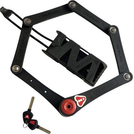 Seatylock Foldylock Folding Bicycle Lock w/ 2 Keys & Carrying Case