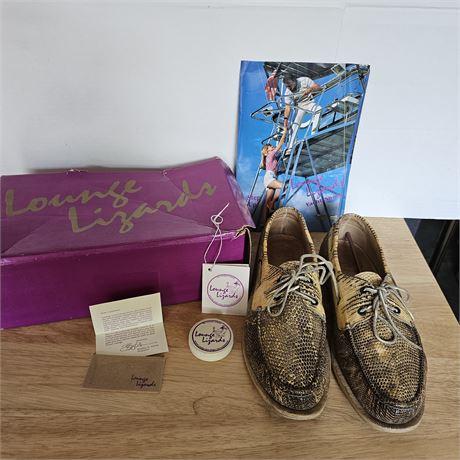 Lounge Lizard-Genuine Lizard Skin Vintage ~Men's Yacht Shoes *SEE NOTES*