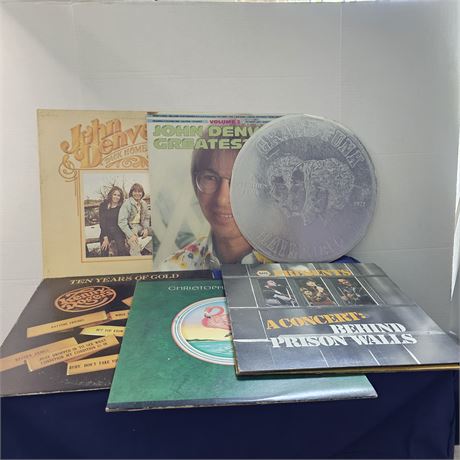 John Denver, Kenny Rogers & Other Vinyl Album Lot