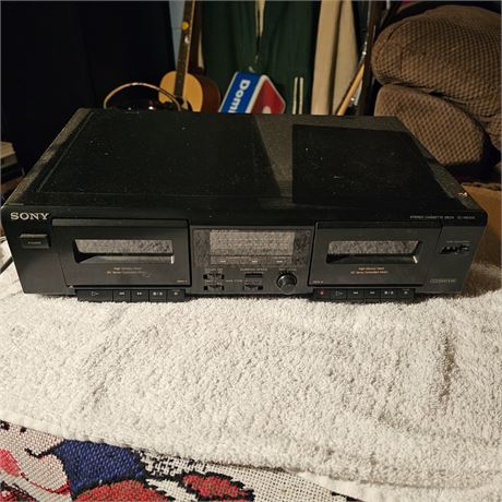 Sony TC-WE305 Stereo Cassette Deck, a dual-well cassette player and recorder.