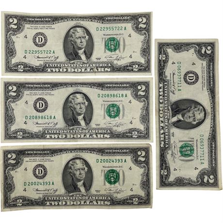 1976 $2 US Federal Reserve Bank Notes