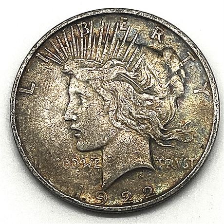 1922 Morgan Silver Peace Dollar Coin