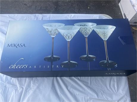 Mikasa Cheers Martini Glasses.