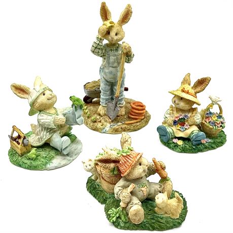 Set of 4 "Rites of Spring" Easter Figurines by Russ Berries & Co.
