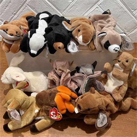 (12) TY Beanie Babies - Wildlife / Woodland Animals