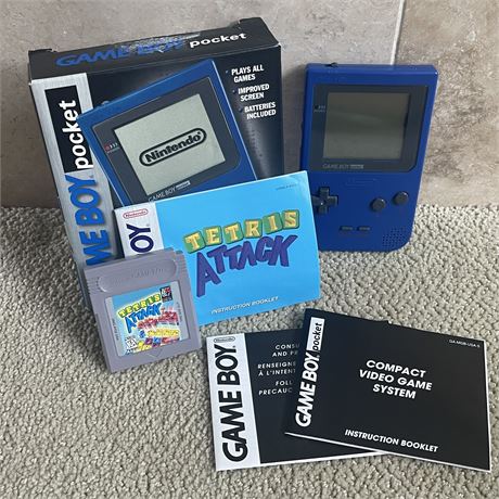 Nintendo Pocket Gameboy with Tetris Attack Game