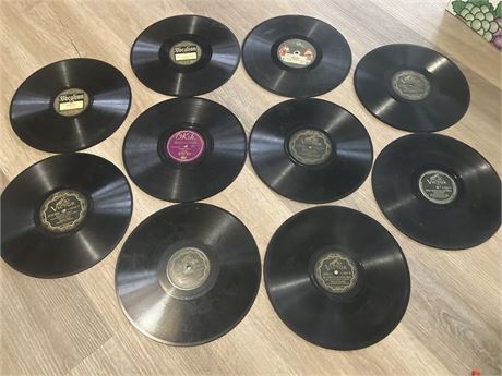 10 Vintage 78 RPM Records Lot Various Artists