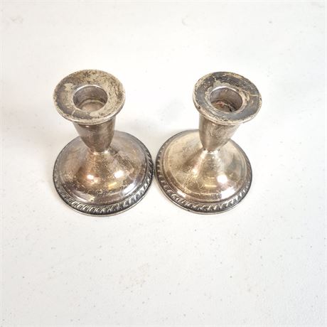 2 Sterling Candle Holders