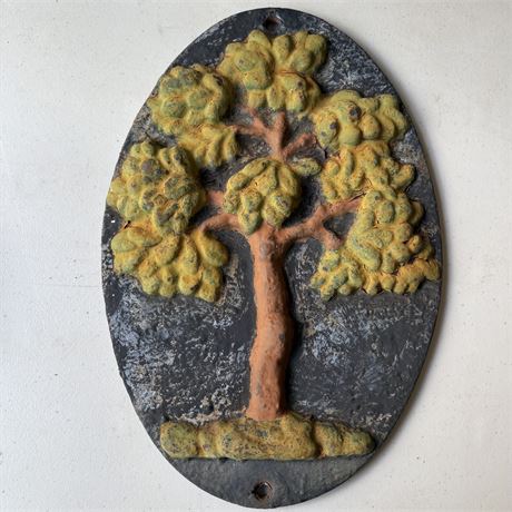 Vintage Cast Iron Fire Mark Tree Mutual Assurance