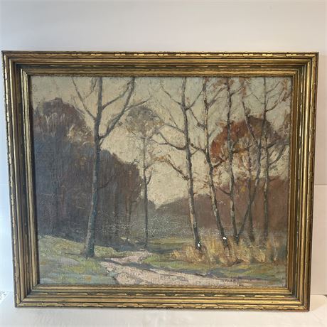 Antique ORIGINAL Landscape Oil Painting