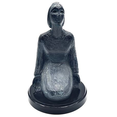 Meditating Woman Resin Statue