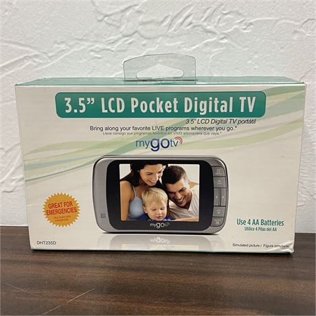 New - 3.5" LCD Pocket TV (Headphones not included)