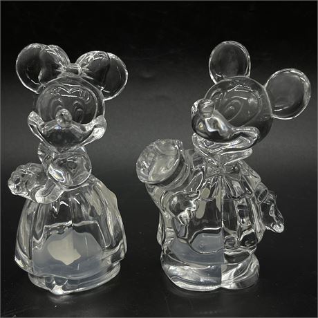 Lenox Mickey and Minnie Crystal Salt and Pepper Set