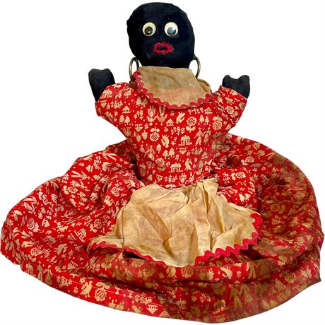 Vintage Black Americana Seated Mammy Rag Doll