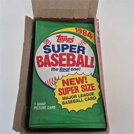 1984 Topps Super Baseball Cards 36 Unopened Factory Sealed Packages
