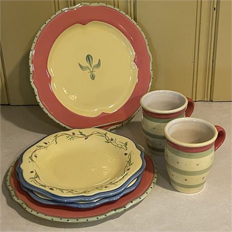 Setting for 2 Pfaltzgraff "Pistoulet" Dishes