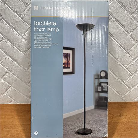 NIB Essential Home Torchiere Floor Lamp
