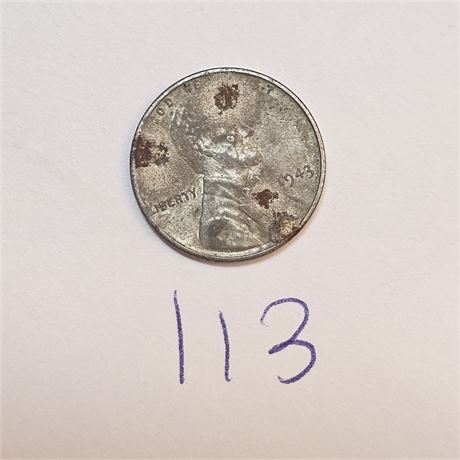 1943 Lincoln Wheat Steel Cent