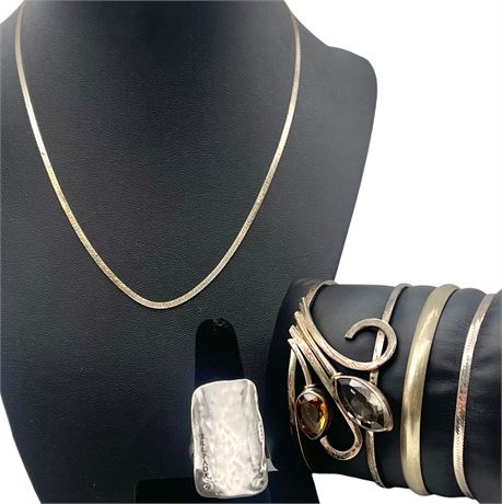 925 Sterling Silver Jewelry - One w/ Gemstone Accents