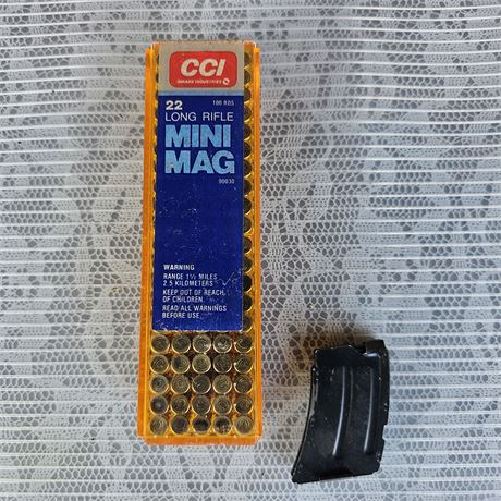 Mini Mag 22 Long Rifle-100 Cartridges w/Mini Mag