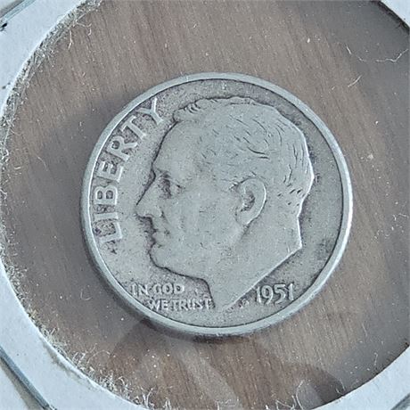 1951 Roosevelt Dime Silver